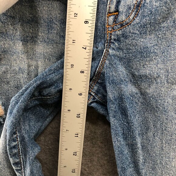 Gap Girls Size 12 Plus Girlfriend Jeans Distressed Medium Wash Blue Stretch - Picture 8 of 11